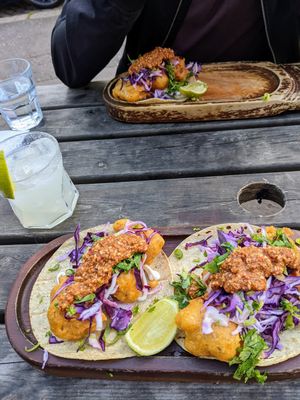 Battered Cauliflower Tacos🌮 at La Taquería in Belfast