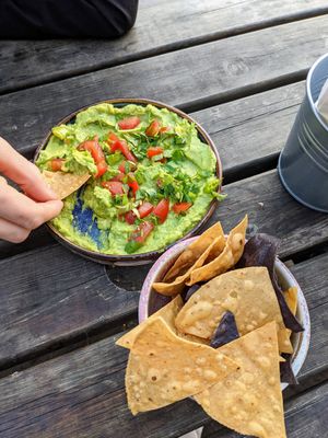 Tortilla chips and guacamole 🥑 at La Taquería in Belfast