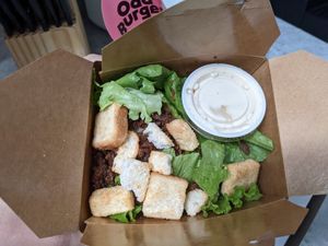 Ceasar salad at Odd Burger in London