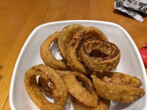 Onion rings at Odd Burger in London