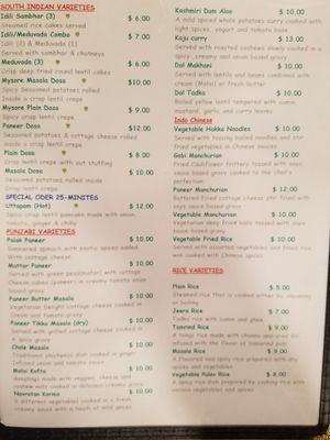 Menu page 3 at Swad in Austin