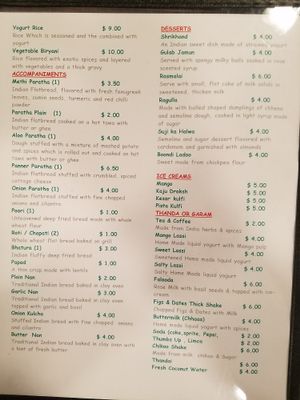 Menu page 4 at Swad in Austin