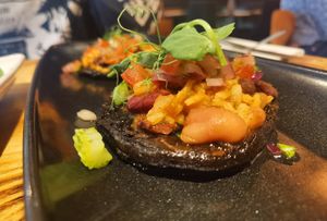 Stuffed mushroom (Vegan)  at Sangria in Galway