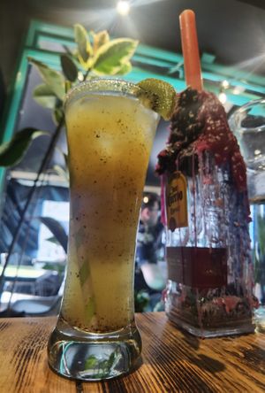 Kiwi mojitos mocktail at Sangria in Galway