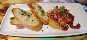 Smoked eggplant hummus at Sangria in Galway