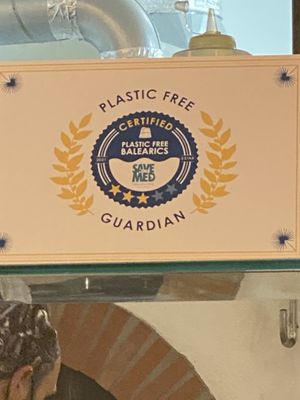 Plastic free!  at A GoGò Pizzabar in Mallorca