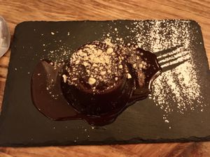 Coulant vegano  at A GoGò Pizzabar in Mallorca