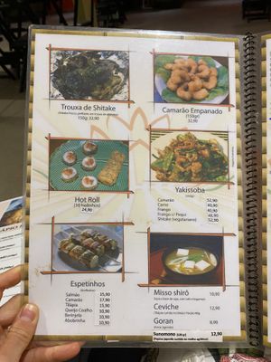 Menu at Sushi Astral in Alto Paraiso