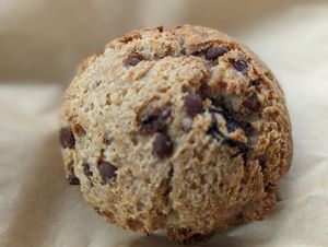 Chocolate cherry vegan, gluten free scone at Green Joe Coffee in Schaumburg