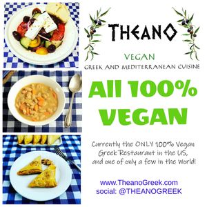 Currently the ONLY 100% VEGAN Greek Restaurant in the US! at Theano Vegan Greek & Mediterranean in Austin