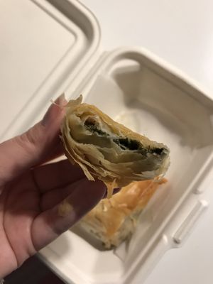 All the layers!!!  at Theano Vegan Greek & Mediterranean in Austin