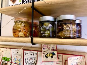 Pickles and olives  at Zia Rosetta in Rome