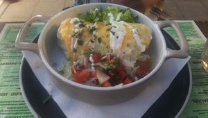 My partner had the vegetarian enchilada at Chihuahua in Dubrovnik