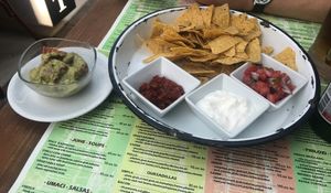 Tortillachips, I got guacamole as the sourcream is not vegan at Chihuahua in Dubrovnik
