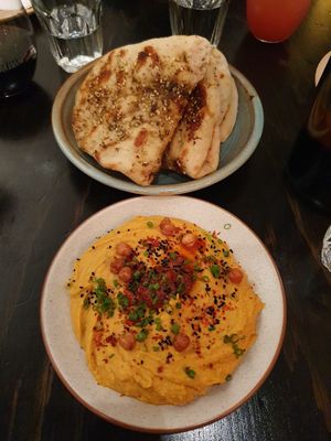 Flatbread with Bivouac Dip at Bivouac Canteen & Bar in Perth