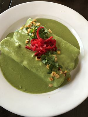 Cashew enchiladas! Very delicious the sauce was amazing    at Koko's in Pacific Beach