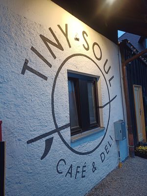 Part of the facade at Tiny Soul Cafe & Deli in Kochel Am See