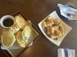 Veggie tempura & agedashi tofu  at Ho Sushi Bistro in Everett