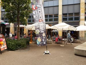 Outdoor seating at Miss Miu in Zug