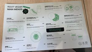 Main Menu at Root Vegan - 本原純素 in Hong Kong Island