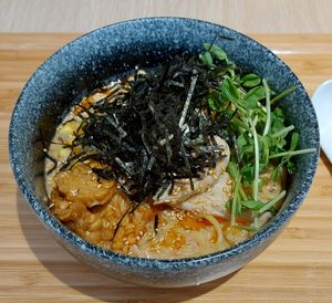 Miso Soymilk Ramen with Vegan Chicken and Egg at Root Vegan - 本原純素 in Hong Kong Island