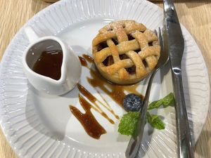 Couldn’t resist the pie!   at Root Vegan - 本原純素 in Hong Kong Island