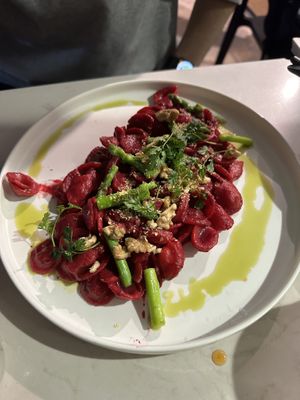 Beet orecchiette   at Root Vegan - 本原純素 in Hong Kong Island