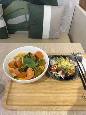 Combo with salad  at Root Vegan - 本原純素 in Hong Kong Island