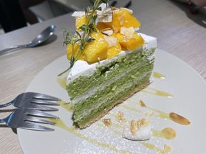 Pandan coconut cake - delicious!   at Root Vegan - 本原純素 in Hong Kong Island