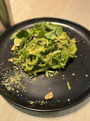 Creamy avocado linguine at Root Vegan - 本原純素 in Hong Kong Island