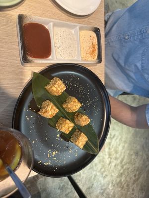 Tempeh with 3 sauces   at Root Vegan - 本原純素 in Hong Kong Island