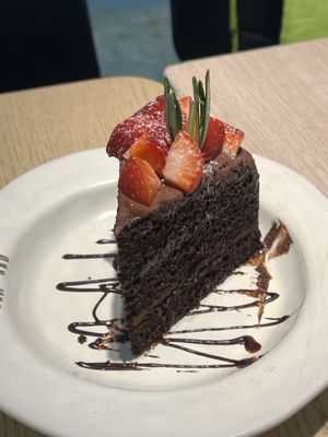 Double layer chocolate cake  at Root Vegan - 本原純素 in Hong Kong Island