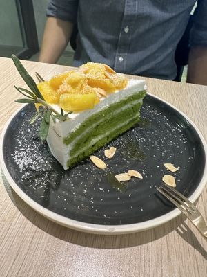 Pandan cake - so good!  at Root Vegan - 本原純素 in Hong Kong Island