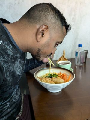 Tofu skin curry noodle at Root Vegan - 本原純素 in Hong Kong Island