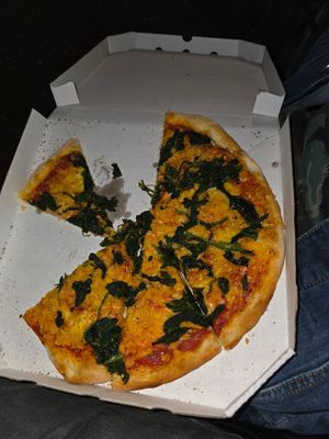 Spinatpizza at Baba Grill in Mannheim