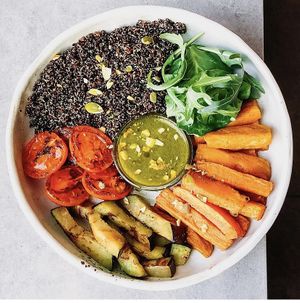 Quinoa bowl at Kofein in Kharkiv