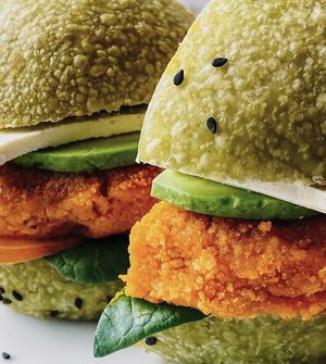 Sweet potato burger  at Kofein - Shatylivska St in Kharkiv