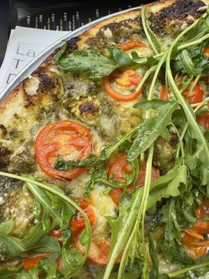 Pesto pizza!!!!   at La Torre de Pizza in San Sebastian