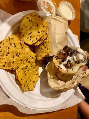 These chips… that sauce!! 🤤  at Natuurlik in Boynton Beach