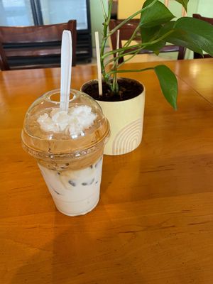 Whipped coffee -- delicious and SO STRONG!  at Natuurlik in Boynton Beach