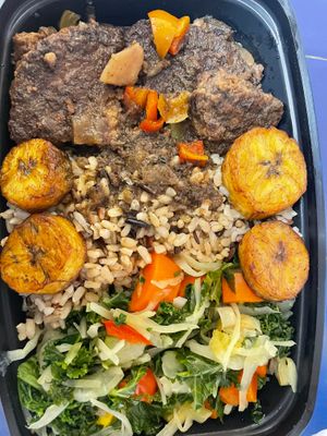 Jerk stew -- this was the REGULAR size!!  at Natuurlik in Boynton Beach