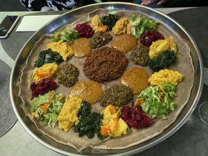 Mesob for 4  at Little Ethiopia in Geneva