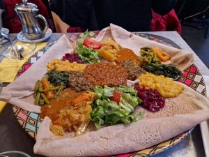 Vegan Plate for 2 (51,- ch) at Little Ethiopia in Geneva