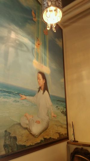 Painting at Veggie Heaven in Austin