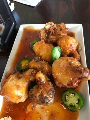 Fried Cauliflower in Sweet Thai sauce at Veggie Heaven in Austin