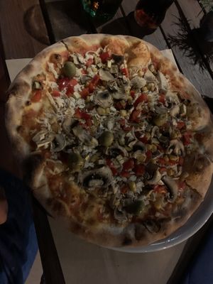Vegan pizza  at Pizzeria Desetka in Cavtat