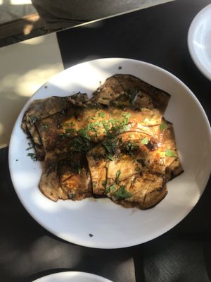 Smoked Aubergines  at Sparos Bistrot in Kefalonia