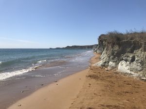 Right next to Xi beach  at Sparos Bistrot in Kefalonia