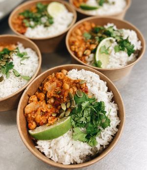 Chickpea Chana Masala  at The Allenby Coffee Bar in Victoria