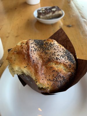 The most delish lemon poppyseed muffin  at The Allenby Coffee Bar in Victoria